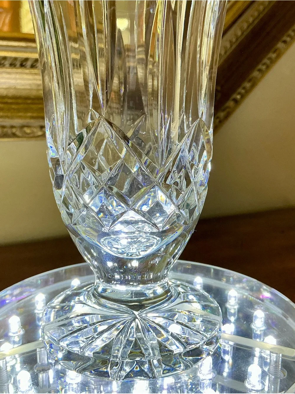 Waterford Lismore Pattern Crystal Vase 7”H